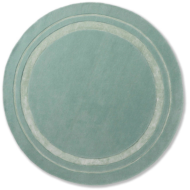 Laura Ashley Redbrook Duck Egg 081807 Round Designer Wool Viscose Rug - Rugs Of Beauty - 1