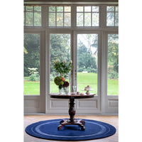 Laura Ashley Redbrook Midnight Blue 081808 Round Designer Wool Viscose Rug - Rugs Of Beauty - 2