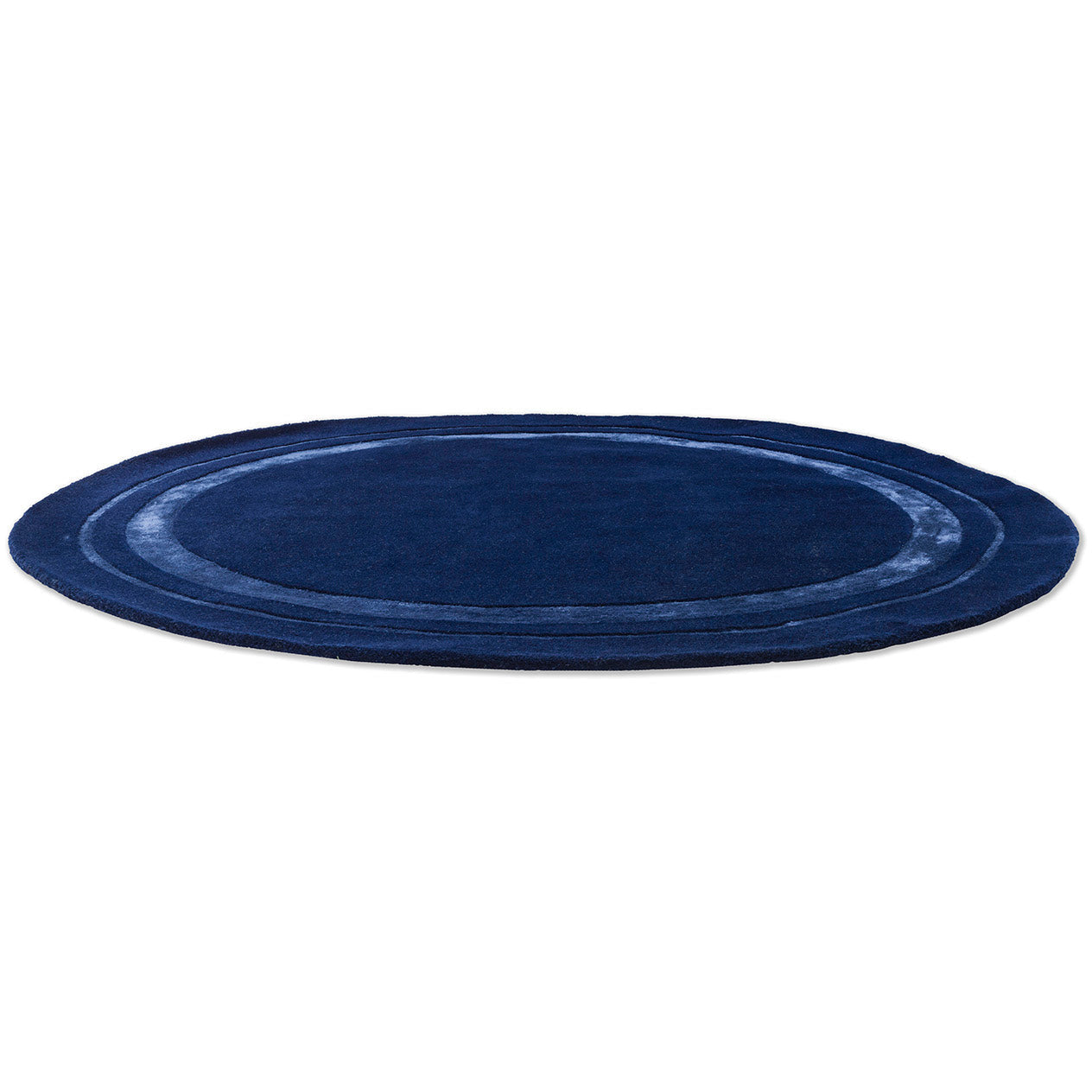 Laura Ashley Redbrook Midnight Blue 081808 Round Designer Wool Viscose Rug - Rugs Of Beauty - 4