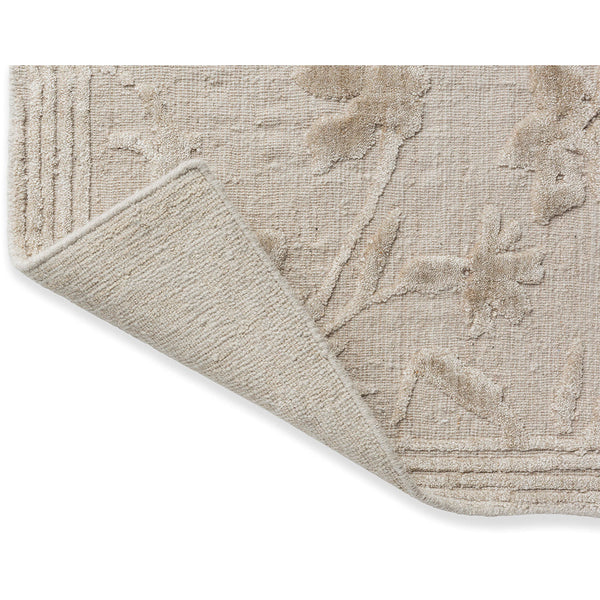 Laura Ashley Rye Natural 081901 Designer Bamboo Silk Wool Cotton Rug - Rugs Of Beauty - 4