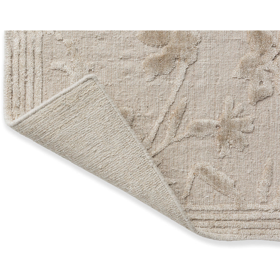 Laura Ashley Rye Natural 081901 Designer Bamboo Silk Wool Cotton Rug - Rugs Of Beauty - 4