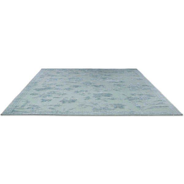 Laura Ashley Rye Sage 081907 Designer Bamboo Silk Wool Cotton Rug - Rugs Of Beauty - 4