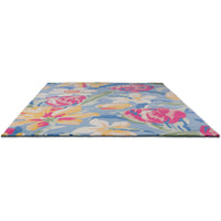 Laura Ashley Tulips China Blue 082208 Designer Wool Rug - Rugs Of Beauty - 3