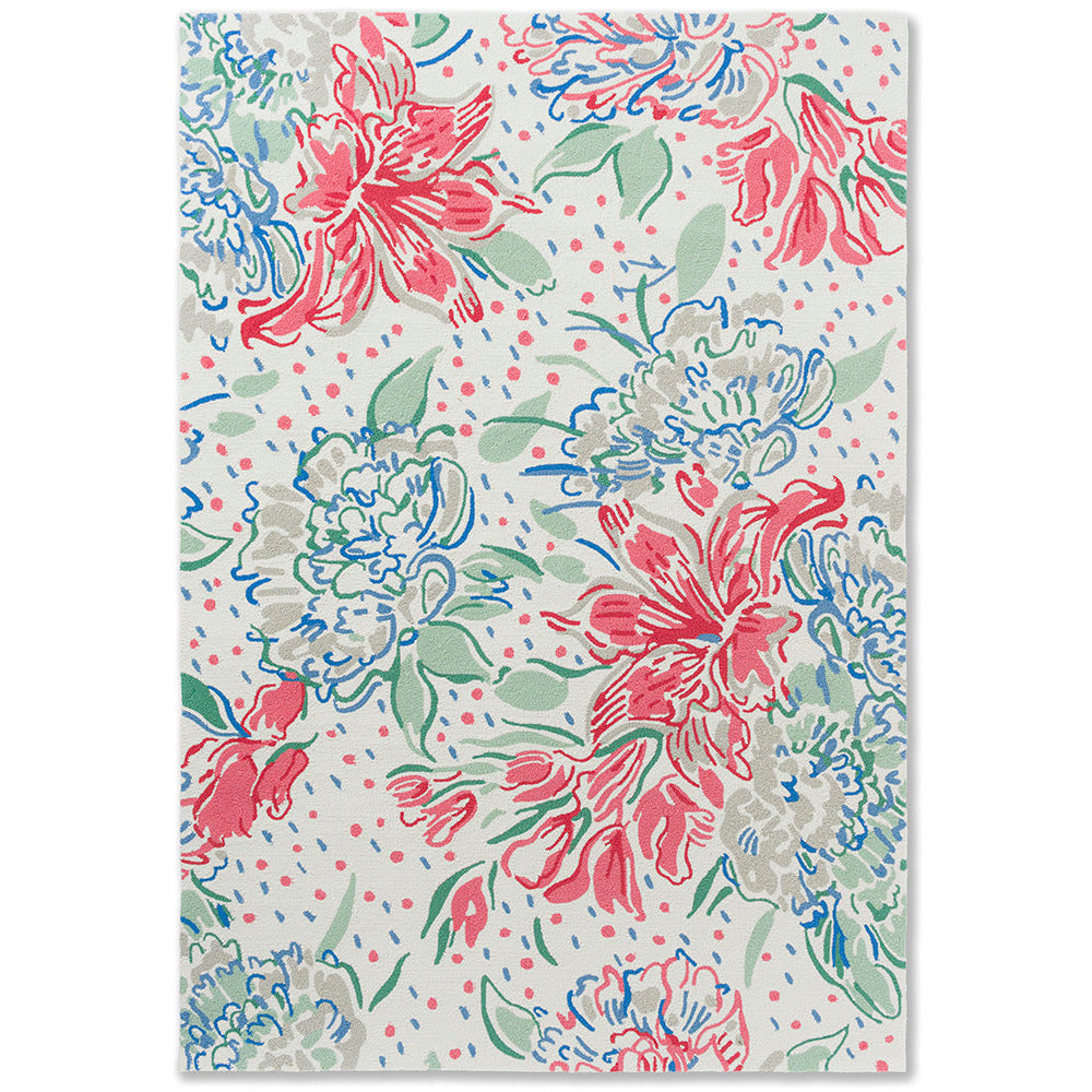 Laura Ashley Lilith Poppy Red Outdoor 480100 Designer Polypropylene Rug - Rugs Of Beauty - 1