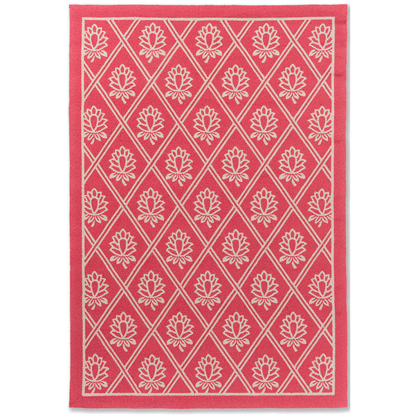 Laura Ashley Porchester Poppy Red Outdoor 480200 Designer Polypropylene Rug - Rugs Of Beauty - 1