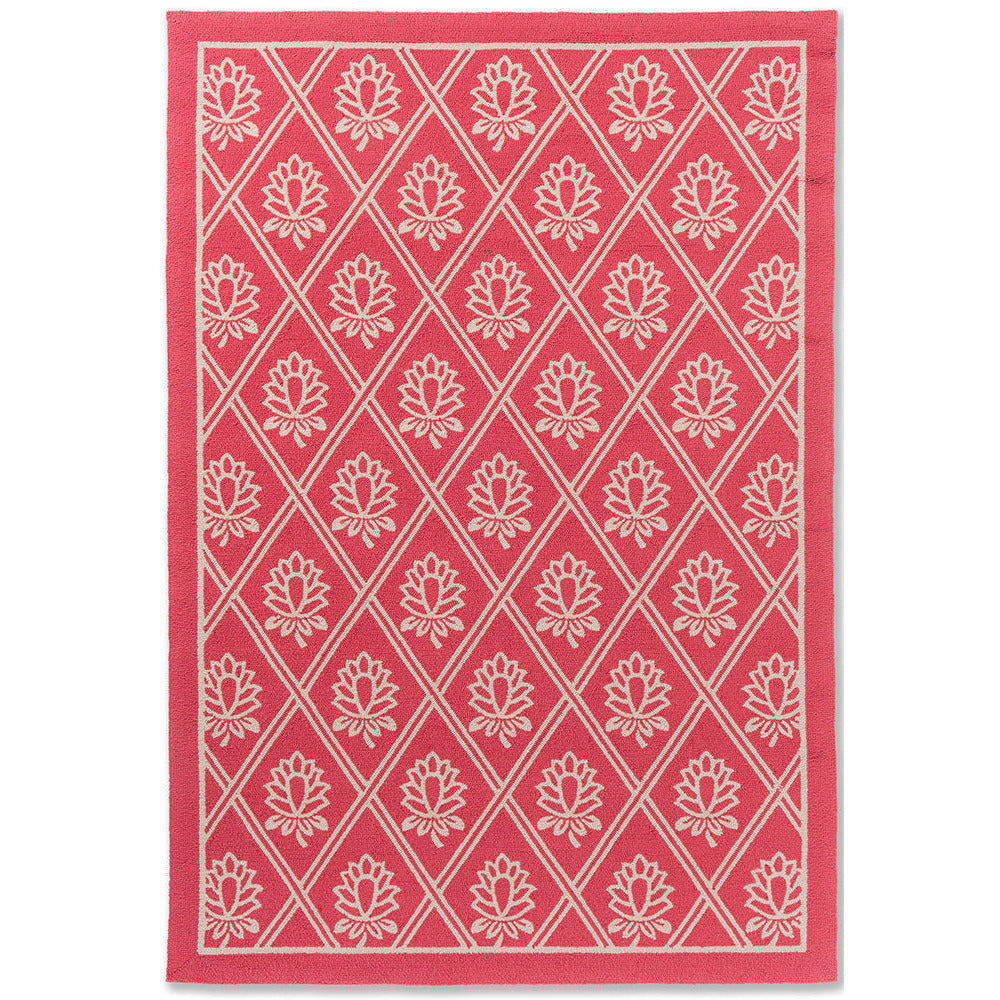 Laura Ashley Porchester Poppy Red Outdoor 480200 Designer Polypropylene Rug - Rugs Of Beauty - 1