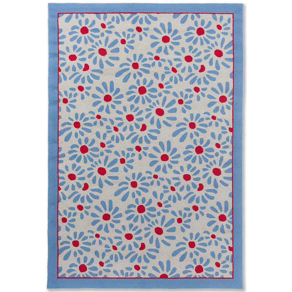 Laura Ashley Thorncliff Sky Blue Outdoor 480308 Designer Polypropylene Rug - Rugs Of Beauty - 1