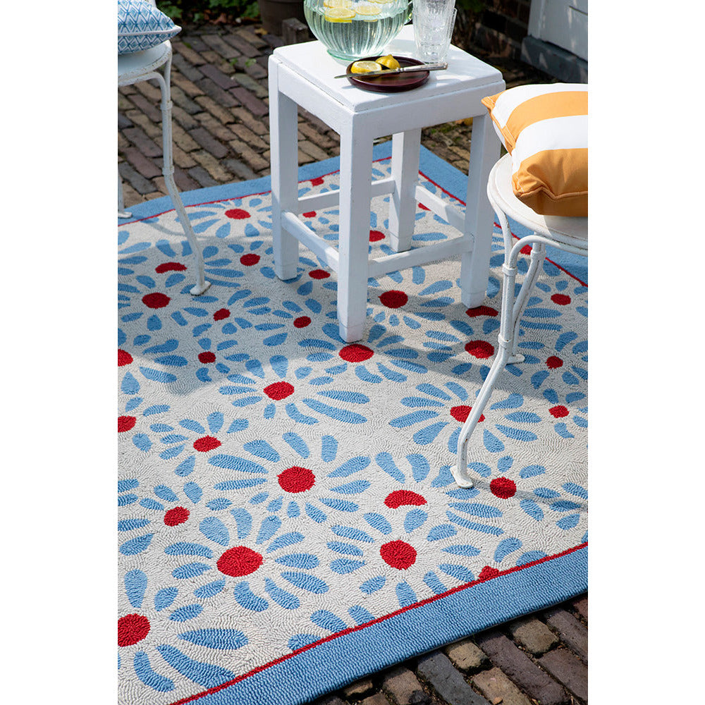 Laura Ashley Thorncliff Sky Blue Outdoor 480308 Designer Polypropylene Rug - Rugs Of Beauty - 3