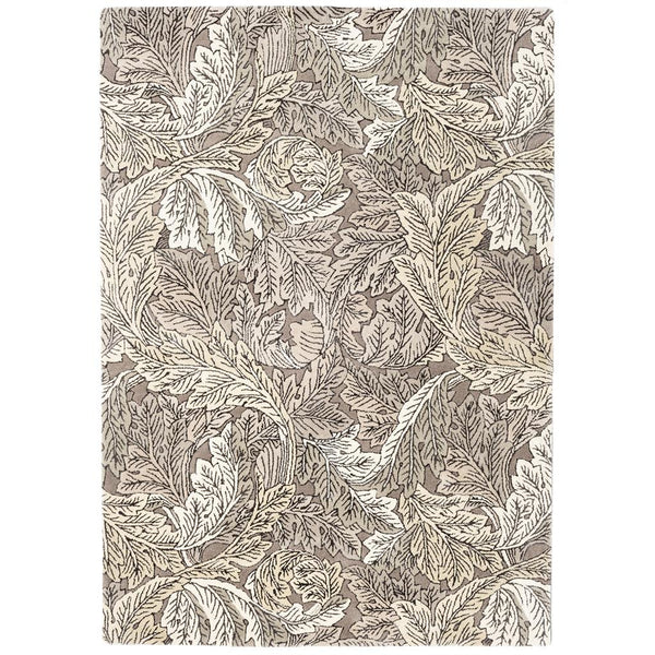 Morris & Co Acanthus Mole 126904 Designer Wool Viscose Rug - Rugs Of Beauty - 1