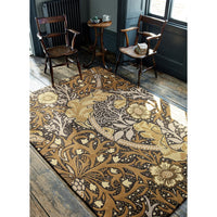 Morris & Co Seaweed Mustard 127006 Designer Wool Viscose Rug - Rugs Of Beauty - 3