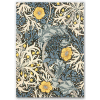 Morris & Co Seaweed Teal 127008 Designer Wool Viscose Rug - Rugs Of Beauty - 1