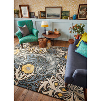 Morris & Co Seaweed Teal 127008 Designer Wool Viscose Rug - Rugs Of Beauty - 3