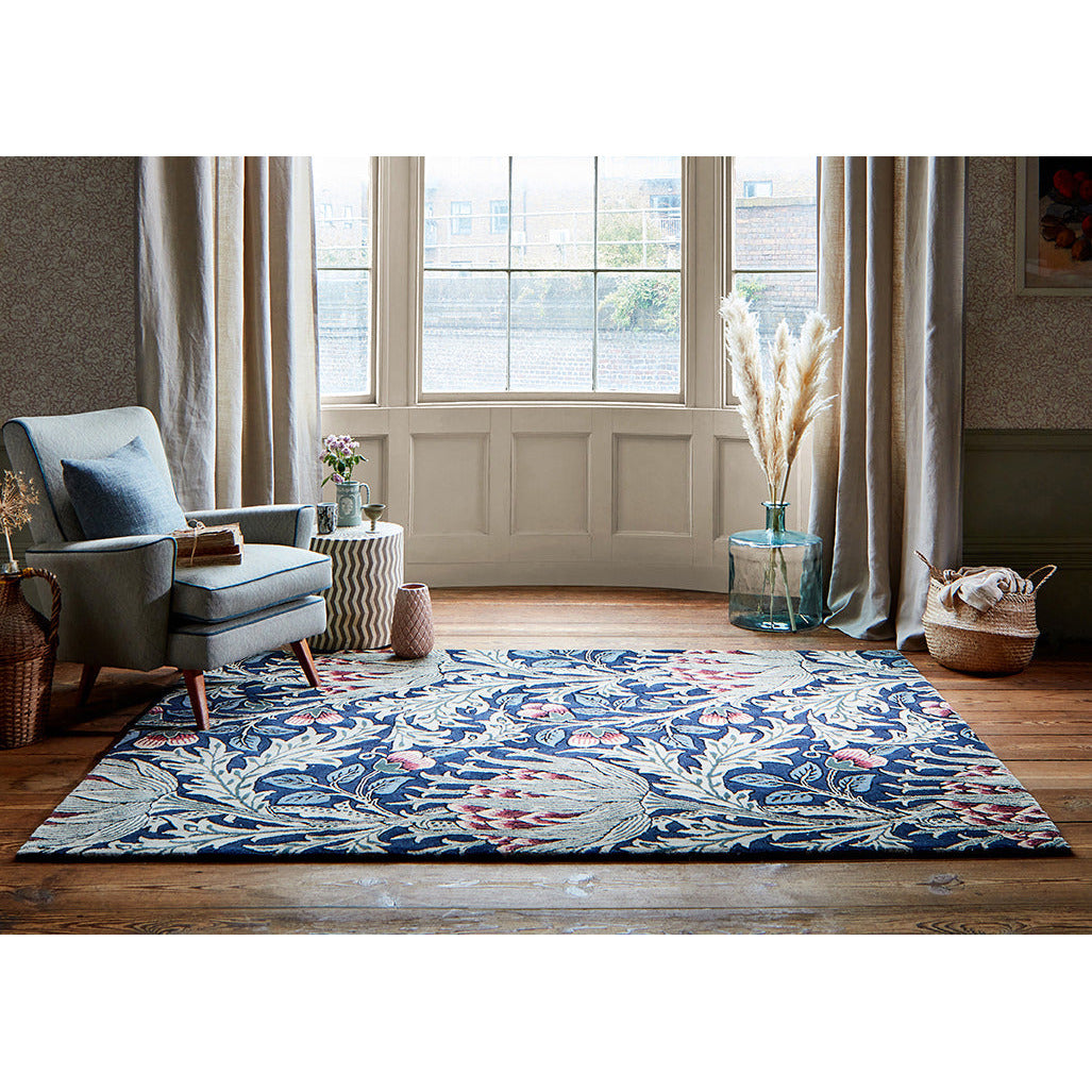 Morris & Co Artichoke Mineral 127108 Designer Wool Rug - Rugs Of Beauty - 2