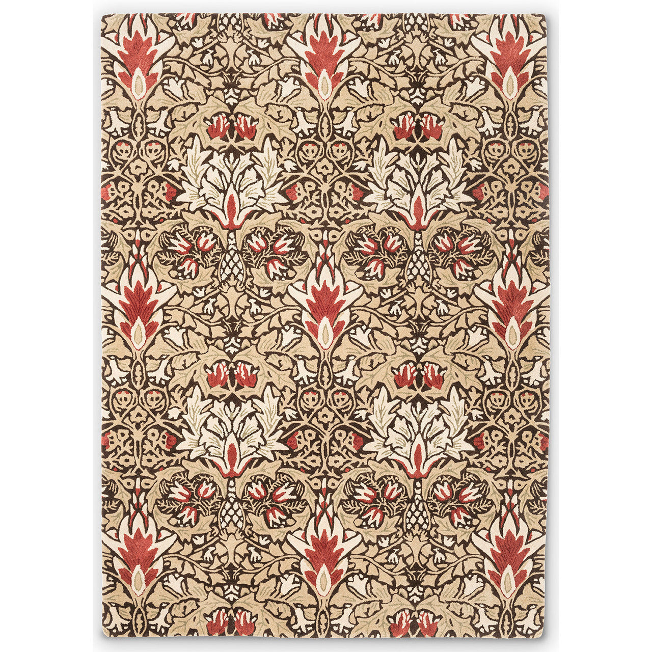 Morris & Co Snakeshead Spice 127200 Designer Wool Viscose Rug - Rugs Of Beauty - 1