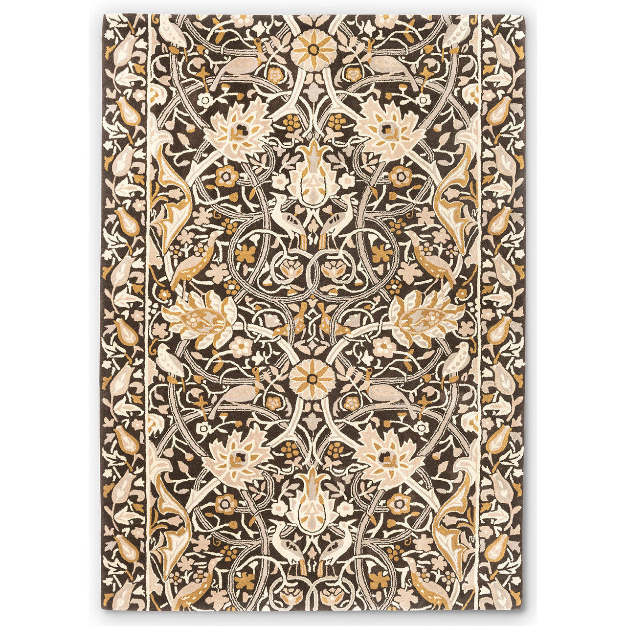 Morris & Co Bullerswood Mustard 127305 Designer Wool Rug - Rugs Of Beauty - 1