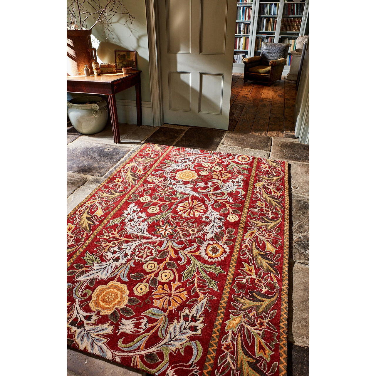 Morris & Co Wilhelmina Russet 127400 Designer Wool Rug - Rugs Of Beauty - 3