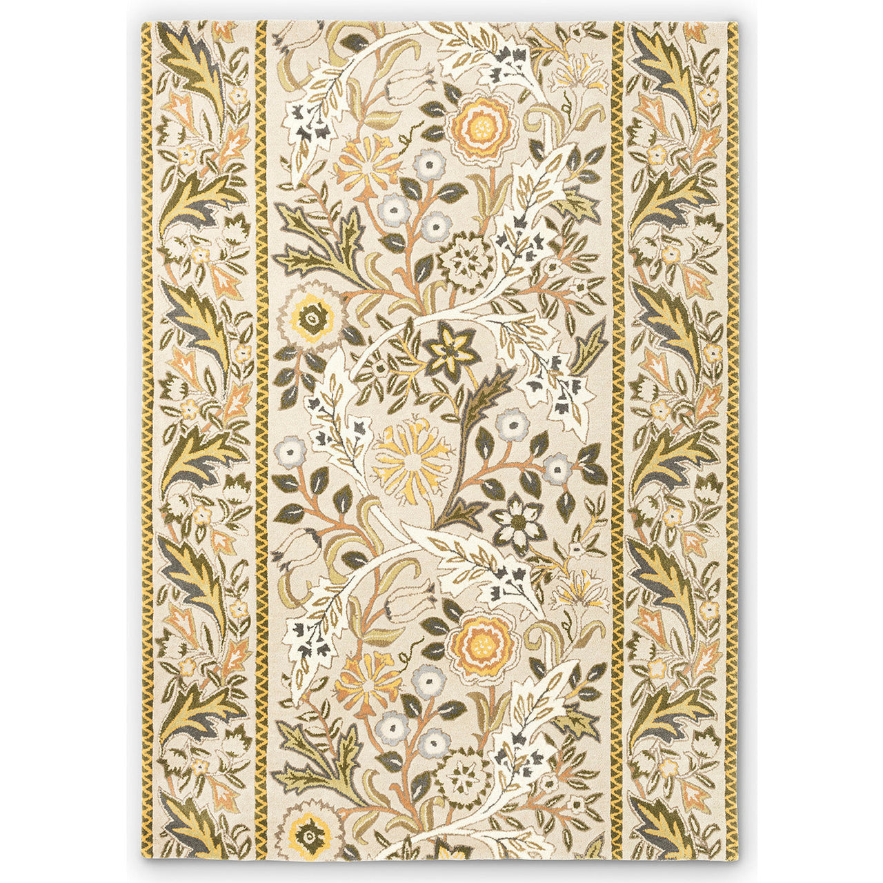 Morris & Co Wilhelmina Linen 127401 Designer Wool Rug - Rugs Of Beauty - 1