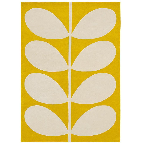 Orla Kiely Yellow Stem 059306 Designer Wool Rug - Rugs Of Beauty - 1
