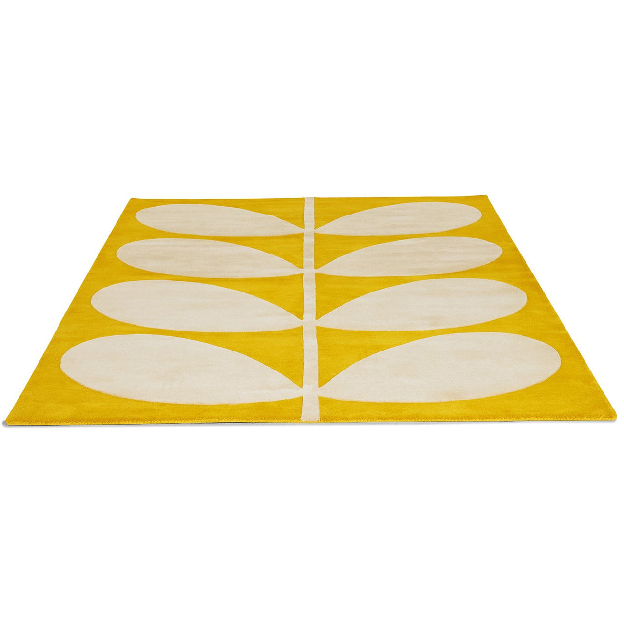 Orla Kiely Yellow Stem 059306 Designer Wool Rug - Rugs Of Beauty - 3
