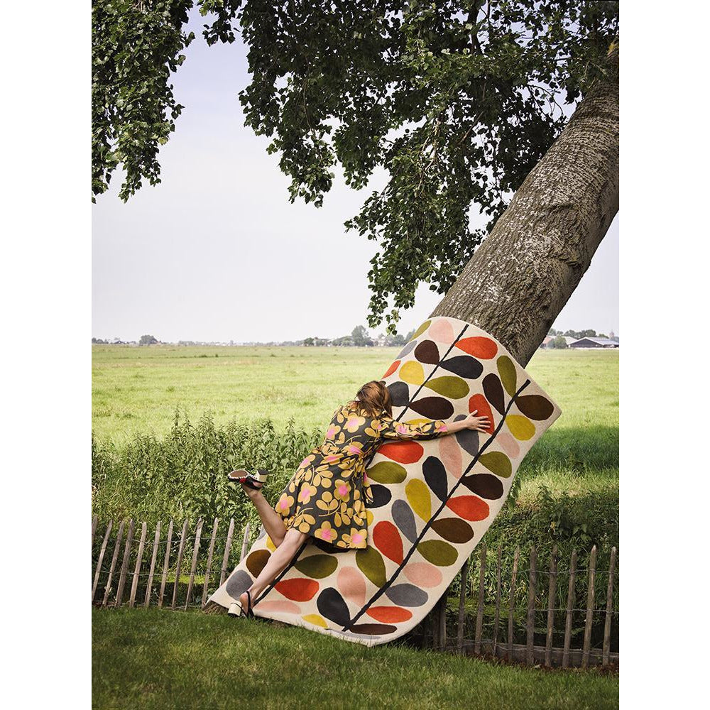 Orla Kiely Classic Multi Stem 059505 Designer Wool Rug - Rugs Of Beauty - 3