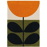 Orla Kiely Stem Black 059803 Designer Wool Rug - Rugs Of Beauty - 1