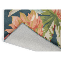 Sanderson Dahlia & Rosehip Teal 050608 Designer Wool Rug - Rugs Of Beauty - 6