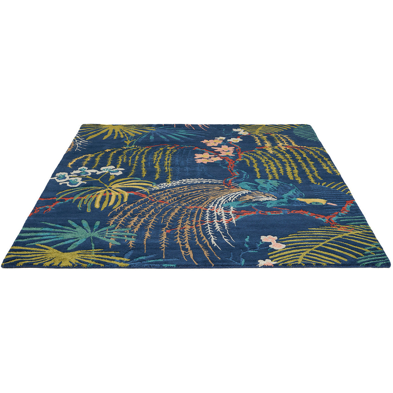 Sanderson Rain Forest Tropical Night 050708 Designer Wool Rug - Rugs Of Beauty - 4
