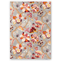 Sanderson Amanpuri Grey Plum 145104 Designer Wool Viscose Rug - Rugs Of Beauty - 1