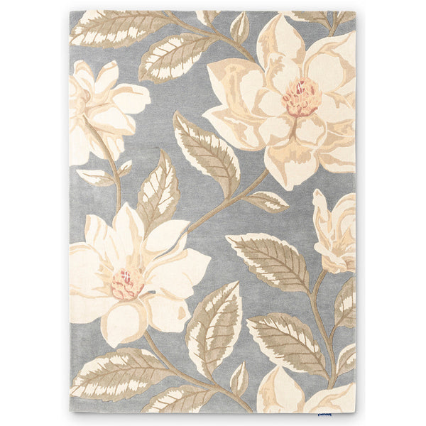Sanderson Grandiflora Grey 145604 Designer Wool Rug - Rugs Of Beauty - 1