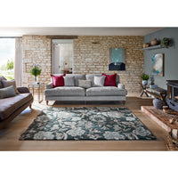 Sanderson Indra Charcoal 145804 Designer Wool Rug - Rugs Of Beauty - 2