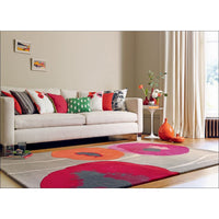 Sanderson Poppies Red Orange 45700 Designer Wool Rug - Rugs Of Beauty - 2