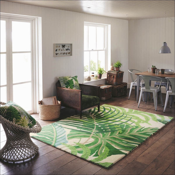 Sanderson Manila Green 46407 Designer Wool Rug - Rugs Of Beauty - 2