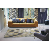 Scion Groove Pebble Chevron Patterned 25704 Modern Designer Wool Rug - Rugs Of Beauty - 3