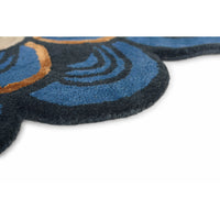 Ted Baker Masquerade Blue Round 160008 Designer Wool Viscose Rug - Rugs Of Beauty - 4