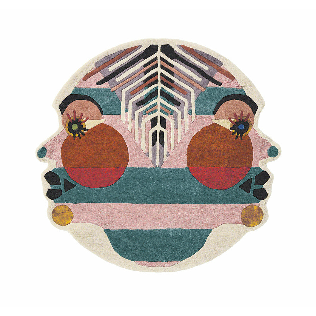 Ted Baker Zodiac Gemini Round 161305 Designer Wool Viscose Rug - Rugs Of Beauty - 1