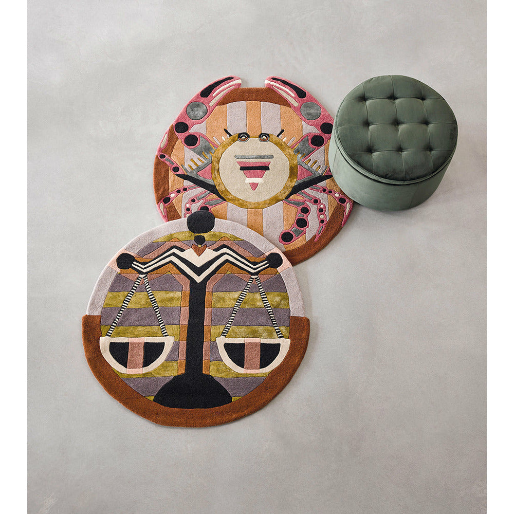 Ted Baker Zodiac Libra Round 161705 Designer Wool Viscose Rug - Rugs Of Beauty - 2