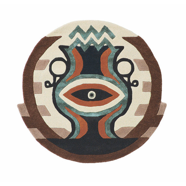 Ted Baker Zodiac Aquarius Round 162105 Designer Wool Viscose Rug - Rugs Of Beauty - 1