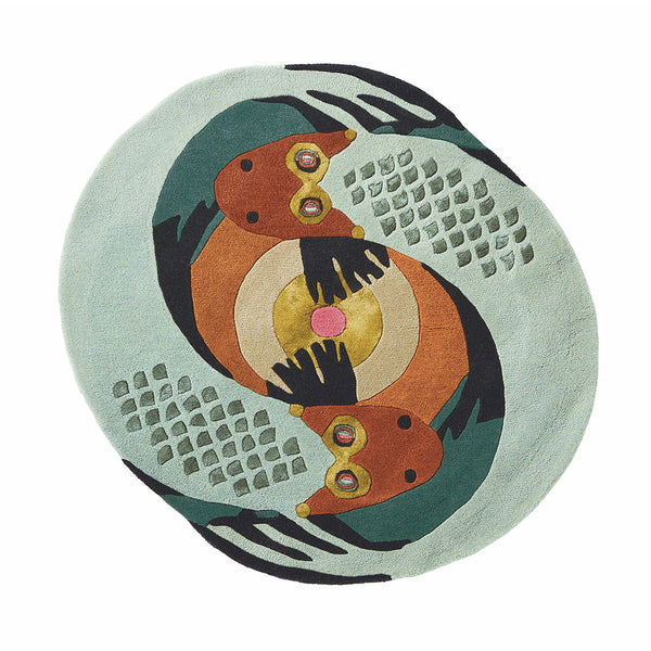 Ted Baker Zodiac Pisces Round 162205 Designer Wool Viscose Rug - Rugs Of Beauty - 1