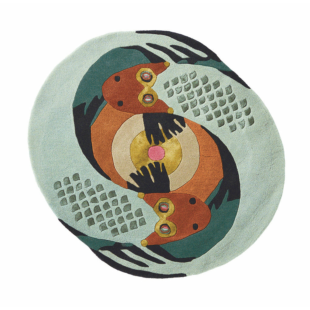 Ted Baker Zodiac Pisces Round 162205 Designer Wool Viscose Rug - Rugs Of Beauty - 1