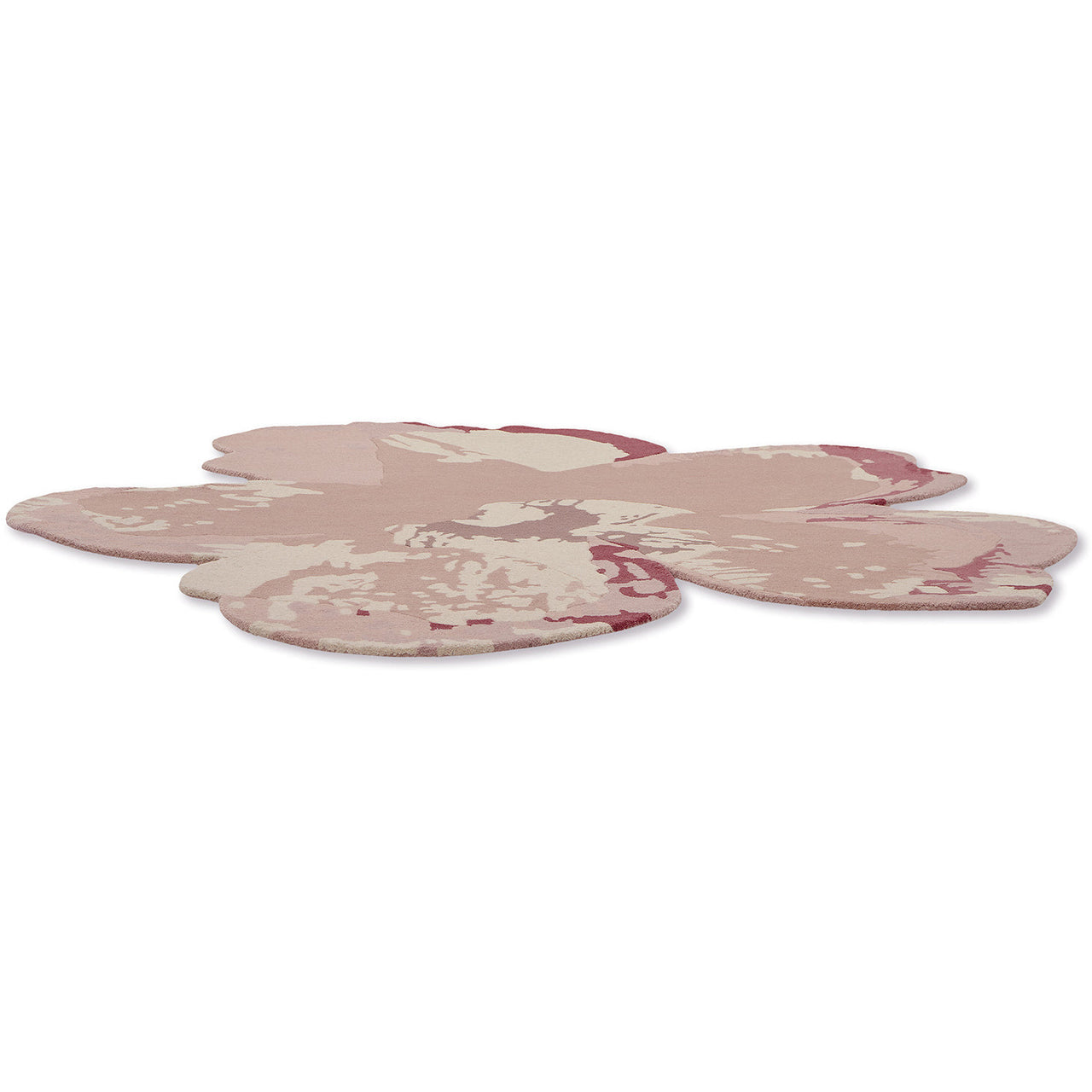 Ted Baker Shaped Magnolia Light Pink Round 162302 Designer Wool Rug - Rugs Of Beauty - 4