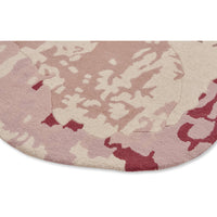 Ted Baker Shaped Magnolia Light Pink Round 162302 Designer Wool Rug - Rugs Of Beauty - 5