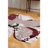Ted Baker Shaped Magnolia Burgundy Round 162303 Designer Wool Rug - Rugs Of Beauty - 3