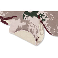 Ted Baker Shaped Magnolia Burgundy Round 162303 Designer Wool Rug - Rugs Of Beauty - 6