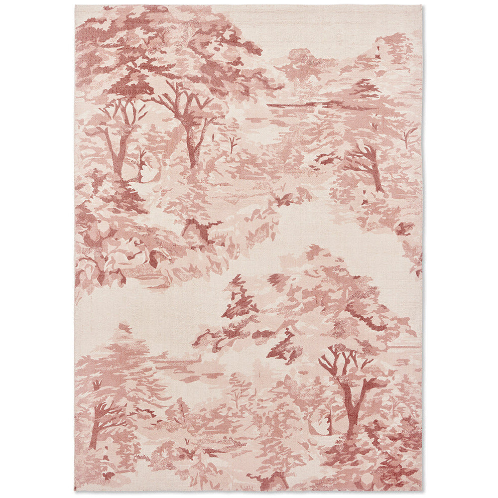Ted Baker Landscape Toile Light Pink 162602 Designer Cotton Rug - Rugs Of Beauty - 1