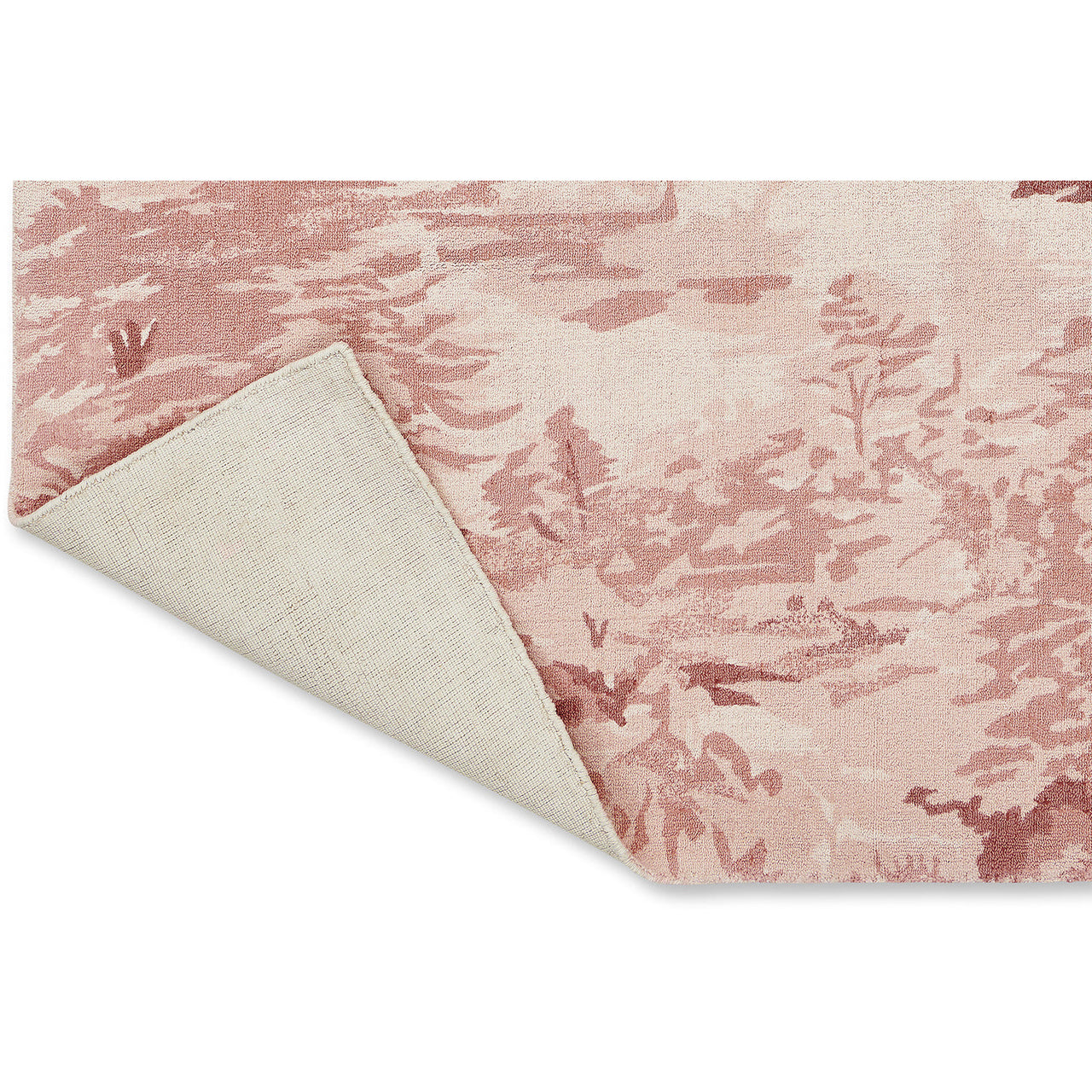 Ted Baker Landscape Toile Light Pink 162602 Designer Cotton Rug - Rugs Of Beauty - 6