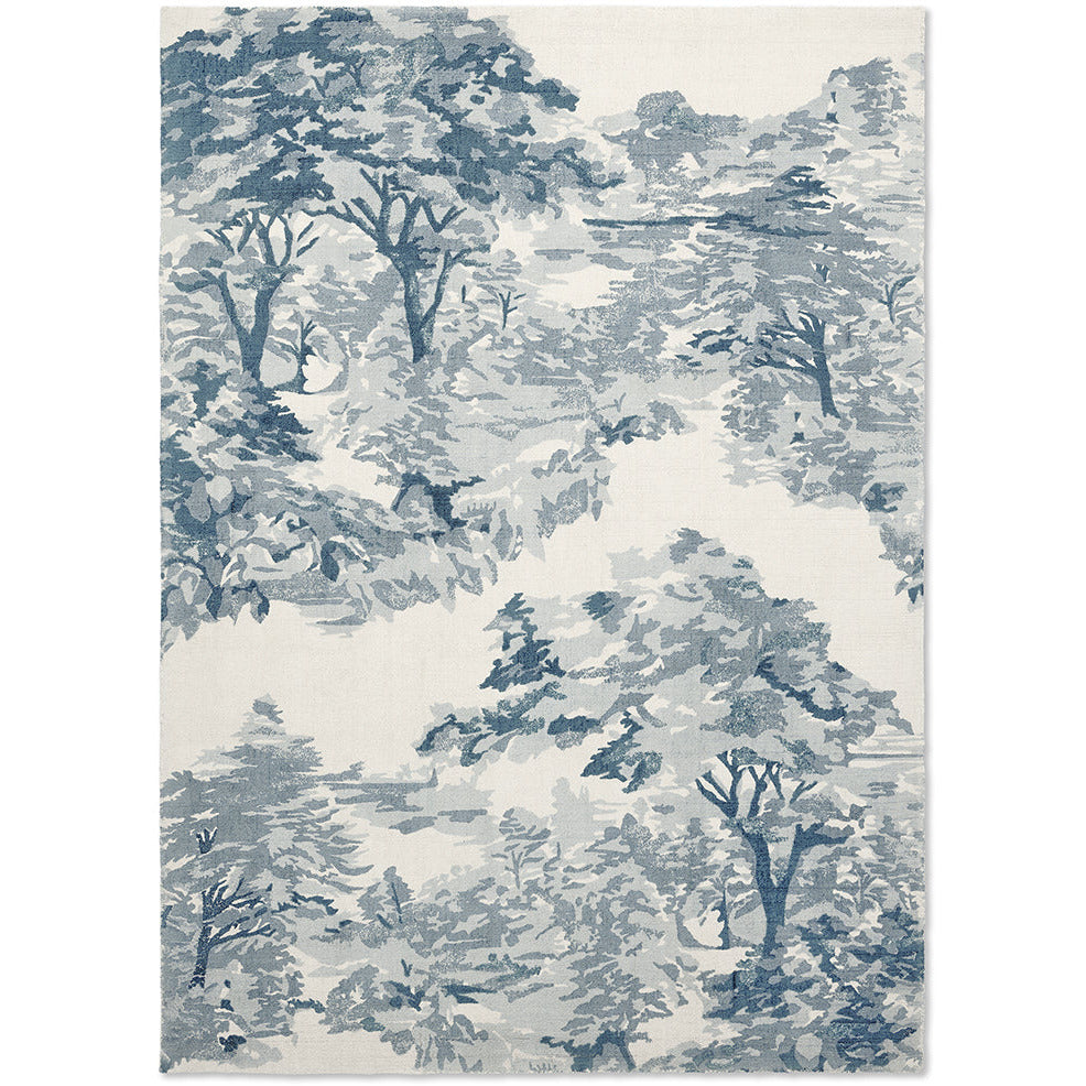 Ted Baker Landscape Toile Light Blue 162608 Designer Cotton Rug - Rugs Of Beauty - 1