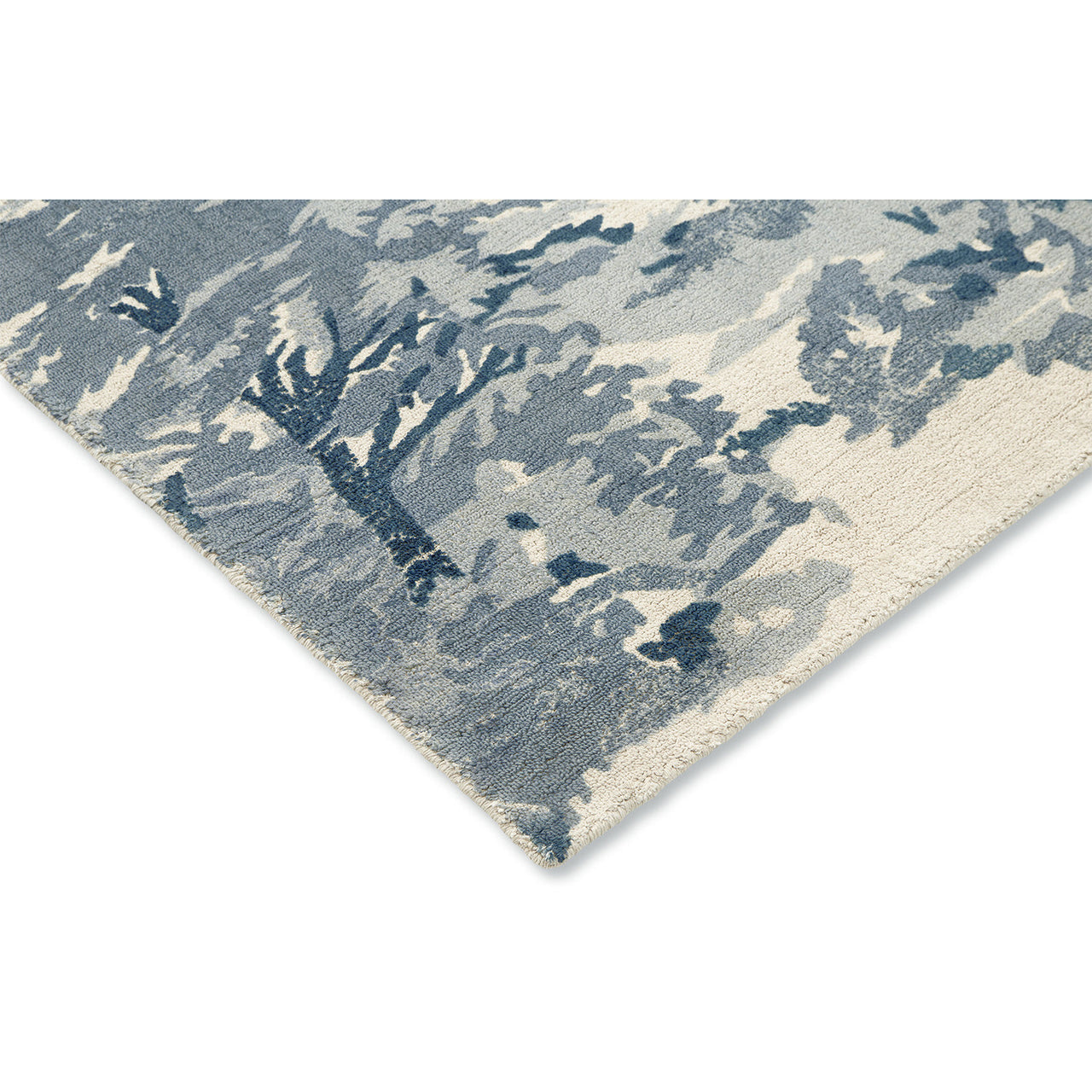 Ted Baker Landscape Toile Light Blue 162608 Designer Cotton Rug - Rugs Of Beauty - 5