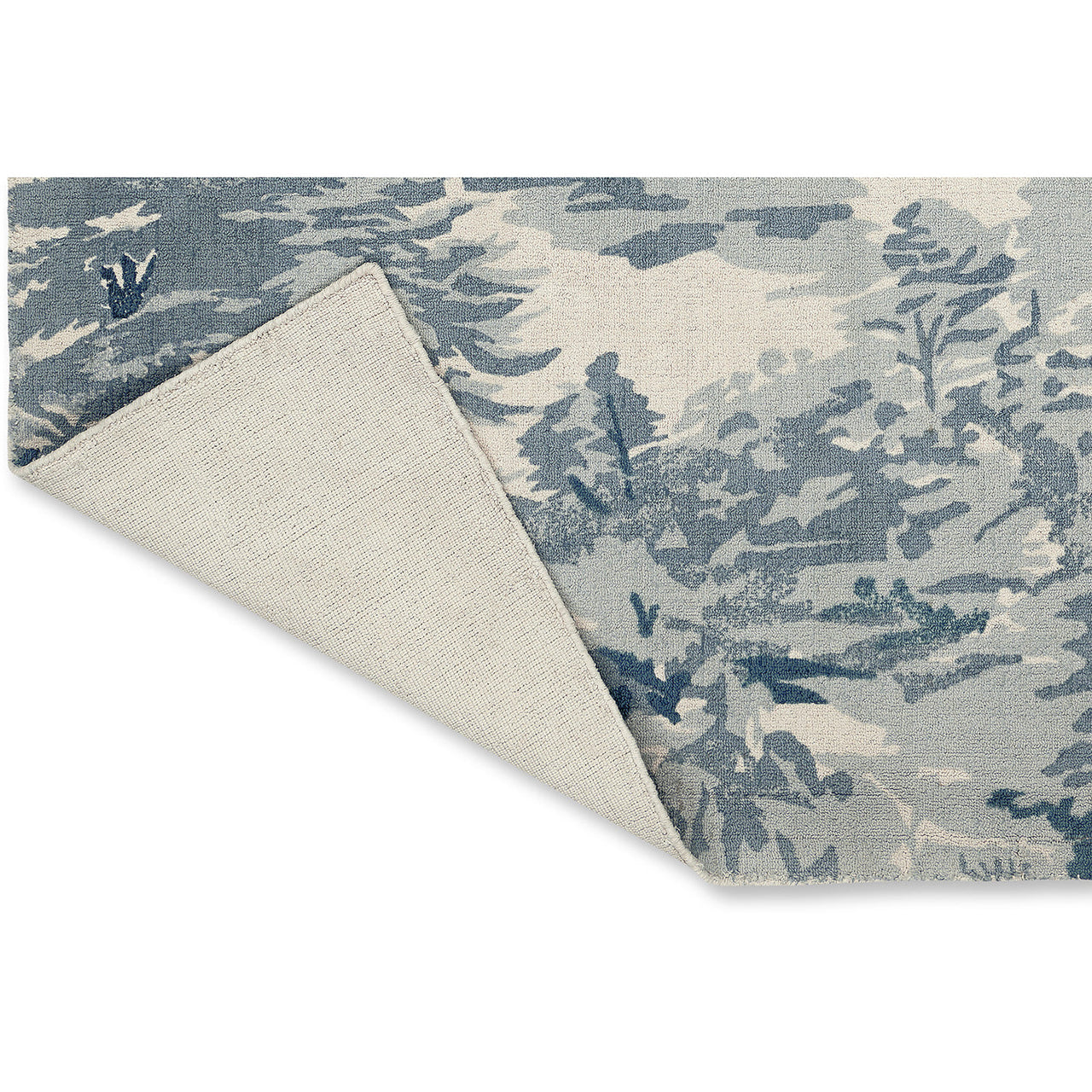 Ted Baker Landscape Toile Light Blue 162608 Designer Cotton Rug - Rugs Of Beauty - 6