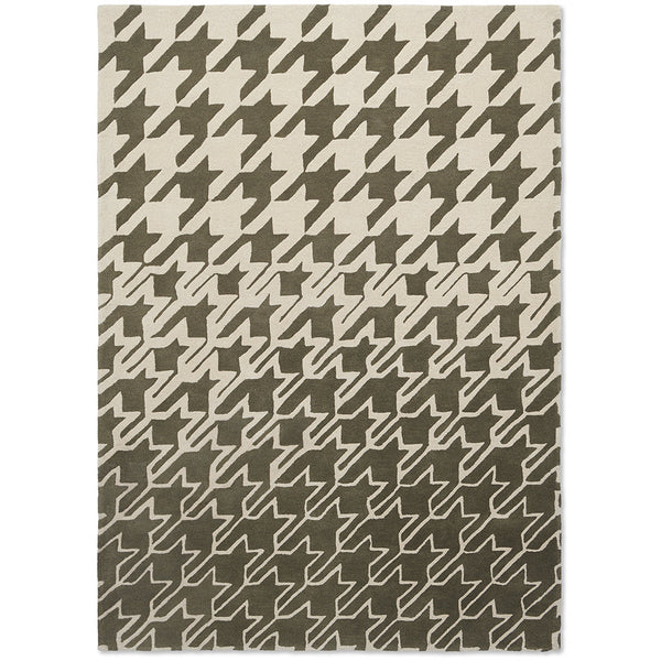 Ted Baker Houndstooth Grey 162804 Designer Wool Rug - Rugs Of Beauty - 1
