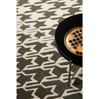Ted Baker Houndstooth Grey 162804 Designer Wool Rug - Rugs Of Beauty - 2